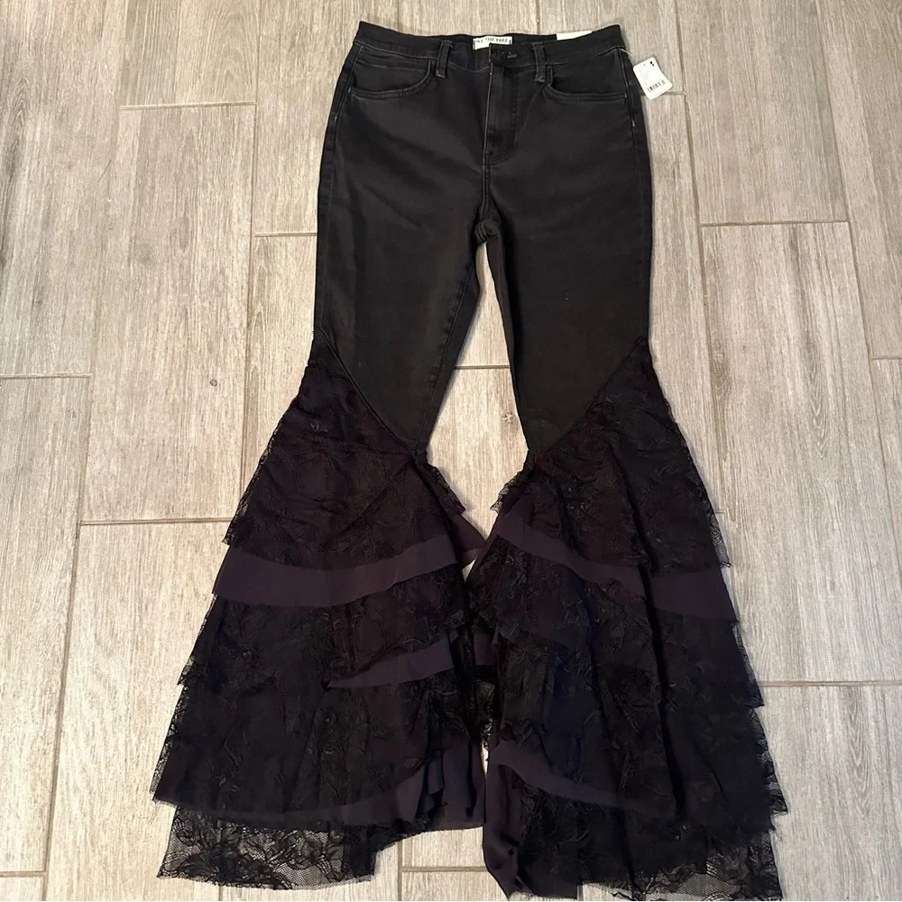 We The Free Mystique Lace Flare Jeans 30